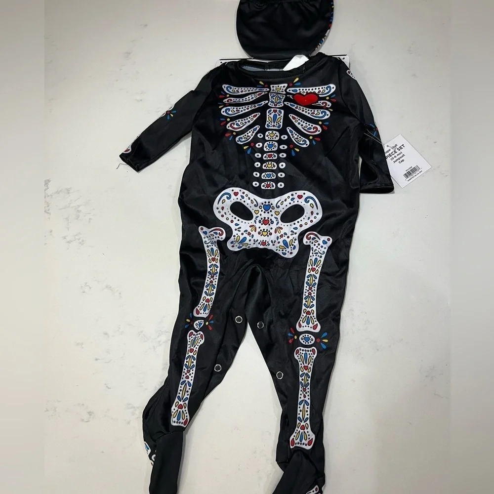 Colorful Skeleton Jumpsuit Costume